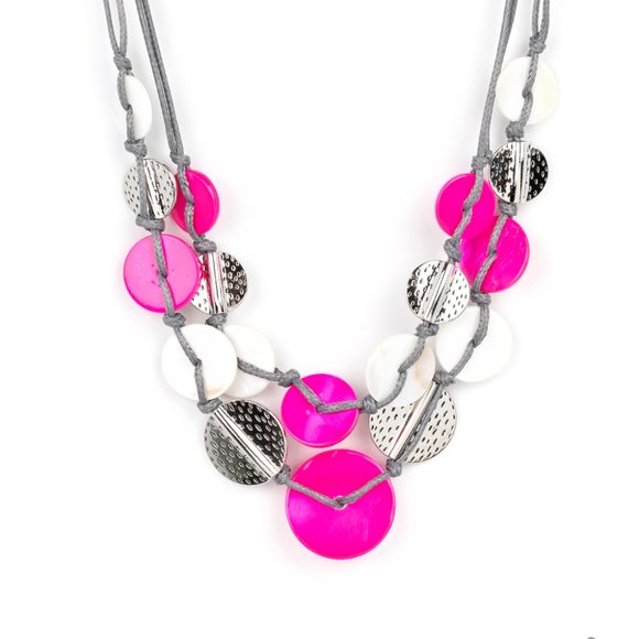 Barefoot Beaches - Pink Necklace - Picture 2 of 3